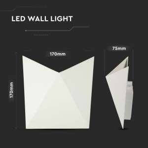 LED стенна лампа 5W 3000К VT-825 V-TAC бяла | AVStore
