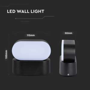 LED стенна лампа 5W 3000K VT-816 V-TAC черна | AVStore