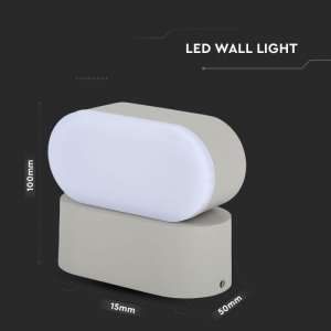 LED стенна лампа 5W 4000К VT-816 V-TAC сива | AVStore
