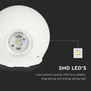 LED стенна лампа 4W 3000К VT-836 V-TAC бяла | AVStore