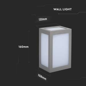 LED стенна лампа 12W 4000K VT-822 V-TAC сива | AVStore