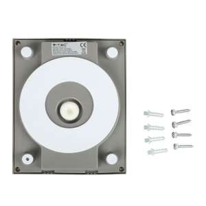 LED стенна лампа 12W 4000K VT-822 V-TAC сива | AVStore