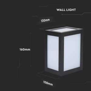 LED стенна лампа 12W 4000K VT-822 V-TAC черна | AVStore