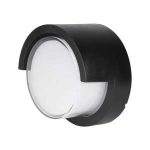 LED стенна лампа 12W 3000K VT-827 V-TAC черна кръгла | AVStore