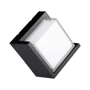 LED стенна лампа 12W 3000K VT-827 V-TAC черна квадратна | AVStore