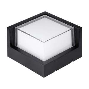 LED стенна лампа 12W 4000K VT-827 V-TAC черна квадратна | Rotozoom