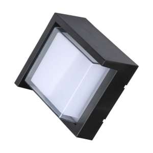 LED стенна лампа 7W 3000K VT-831 V-TAC черна квадратна | AVStore