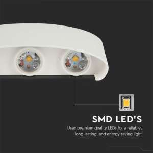 LED стенна лампа 5W 3000К VT-846 V-TAC бяла | AVStore