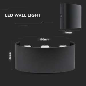 LED стенна лампа 5W 3000К VT-846 V-TAC черна | AVStore