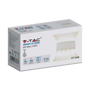 LED стенна лампа 7W 4000K VT-848 V-TAC бяла | Rotozoom