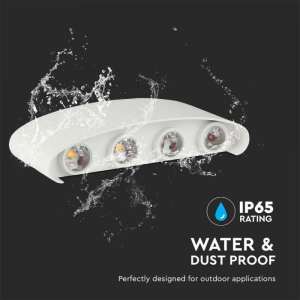 LED стенна лампа 7W 4000K VT-848 V-TAC бяла | Rotozoom