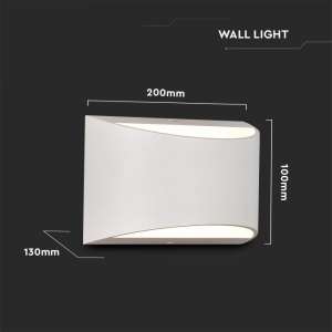 LED стенна лампа 10W 4000К VT-815 V-TAC бяла | AVStore