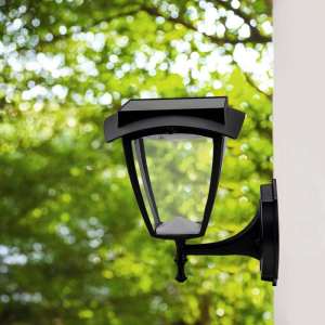LED соларна стенна лампа 2W 3000+6000K VT-982 V-TAC черна | AVStore
