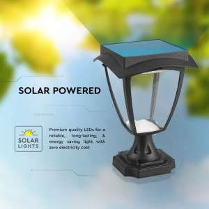 LED соларна лампа 2W 3000+6000K VT-983 V-TAC черна | Rotozoom