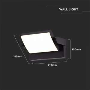 LED стенна лампа 17W 3000K VT-11020 V-TAC черна | Rotozoom