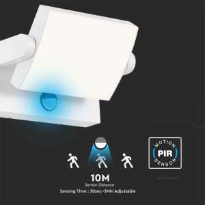 LED стенна лампа със сензор за движение 17W 4000K VT-11020S V-TAC бяла | AVStore