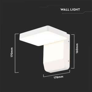 LED стенна лампа 17W 3000K VT-11020 V-TAC бяла | AVStore