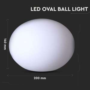 LED лампа/овална топка 1W RGB VT-7801 V-TAC 20×14см | Rotozoom