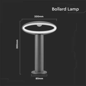 LED градинска лампа 9W 4000К VT-909 V-TAC сива | AVStore