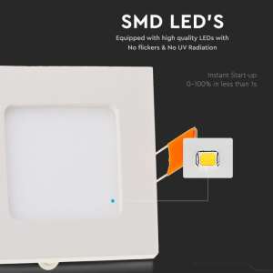 LED панел 3W 6400K V-TAC VT-307 8×8см | Rotozoom