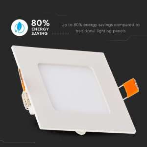 LED панел 3W 6400K V-TAC VT-307 8×8см | Rotozoom