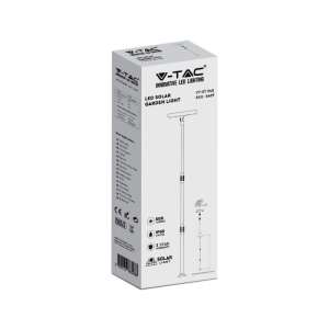 LED соларна градинска лампа 8W 4000К VT-948 V-TAC черна | AVStore