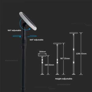 LED соларна градинска лампа 8W 4000К VT-948 V-TAC черна | AVStore
