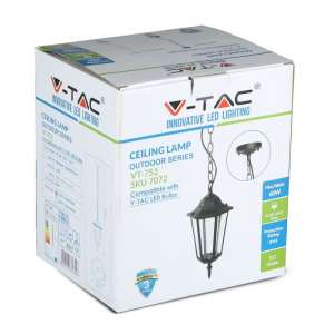 Градински пендел E27 VT-752 V-TAC черен матов | Rotozoom