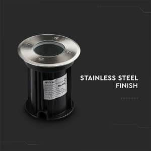 LED подземно осветително тяло GU10 VT-7677 V-TAC металическо кръг | AVStore