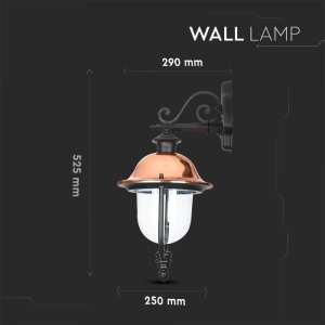 Стенно осветително тяло E27 VT-852 V-TAC черен | Rotozoom