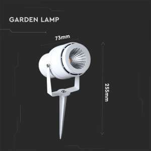LED градинска лампа 12W зелена светлина VT-857 V-TAC бяла | AVStore