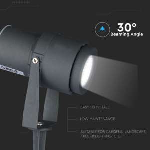 LED градинска лампа 12W зелена светлина VT-857 V-TAC сива | Rotozoom