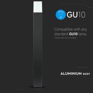 Градинско осветително тяло GU10 VT-7615 V-TAC черно 80 см | Rotozoom