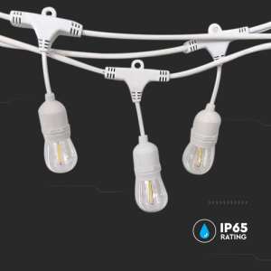 LED редица щепсели за лампи E27 VT-713 V-TAC бяла | AVStore