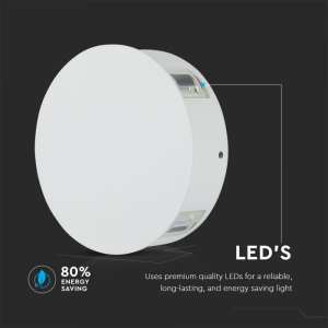 LED стенна лампа 4W 4000K VT-706 V-TAC бяла кръгла | Rotozoom