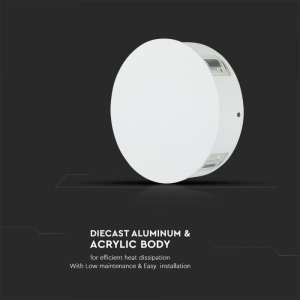 LED стенна лампа 4W 4000K VT-706 V-TAC бяла кръгла | Rotozoom