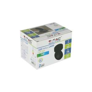 LED стенна лампа 7W 3000K VT-707 V-TAC черна | AVStore