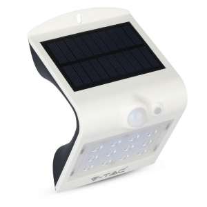 LED соларна стенна лампа със сензор за движение 1.5W 4000K VT-767-2 V-TAC бяла | AVStore
