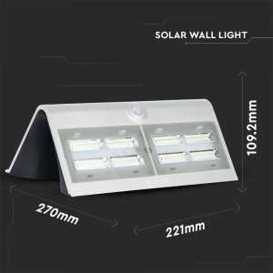LED соларна стенна лампа 7W 4000K VT-767-7 V-TAC бяла | Rotozoom