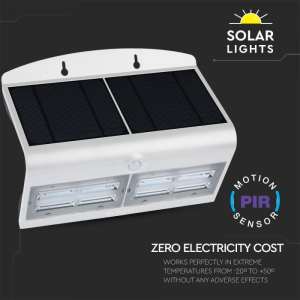 LED соларна стенна лампа 7W 4000K VT-767-7 V-TAC бяла | Rotozoom