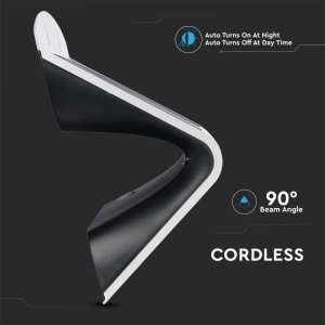 LED соларна стенна лампа 7W 4000K VT-767-7 V-TAC бяла | Rotozoom