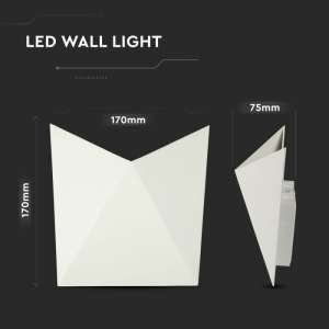 LED стенна лампа 5W 4000K VT-825 V-TAC бяла | AVStore