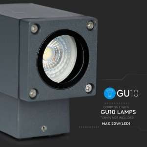 Стенно осветително тяло GU10 VT-841 V-TAC сиво едностранен светлинен поток | Rotozoom