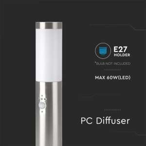 Градинско осветително тяло със сензор за движение E27 VT-838 V-TAC сиво 45 см | AVStore