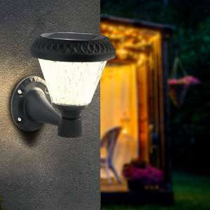 LED соларна стенна лампа 0.8W 3IN1 VT-969 V-TAC черна/дистанционно управление | AVStore