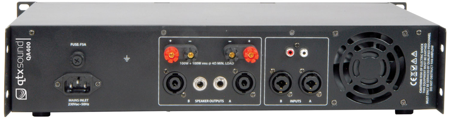 172020UK_IN1 Професионален усилвател QTX QA400 400W | AVStore