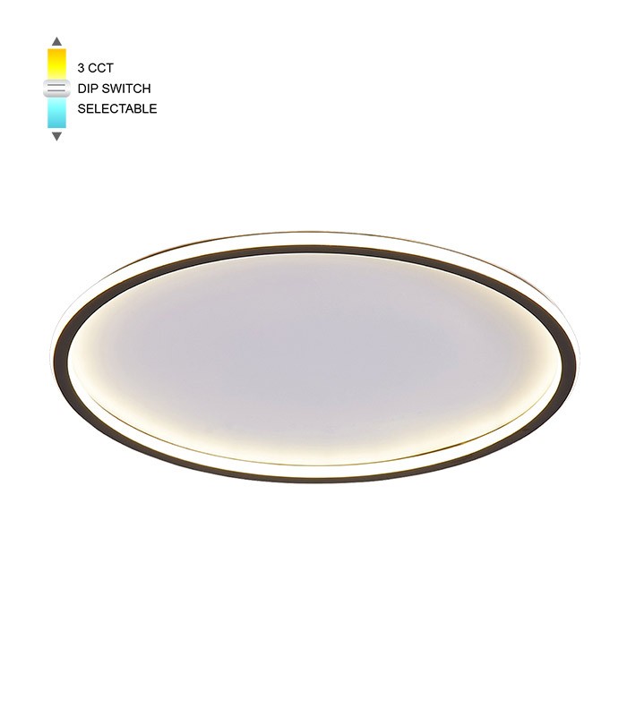 LED плафон кръгъл 46W 3000K-6000K VITO черно и бяло | AVStore