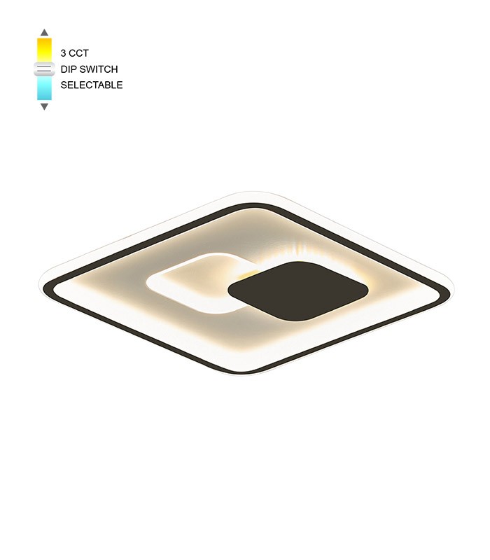 LED плафон кръгъл 60W 3000K-6000K VITO черно | AVStore