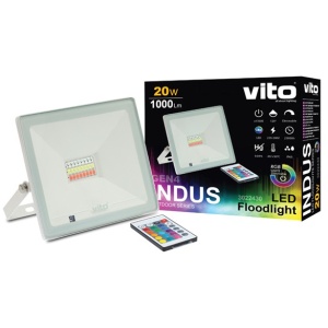 LED прожектор 50W RGB+W VITO бял | AVStore