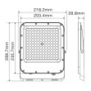 LED прожектор 100W 4000K VITO сив | AVStore